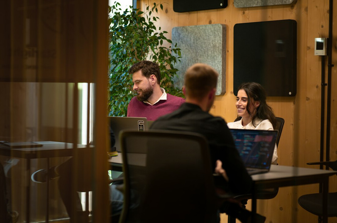 team collaboration in office